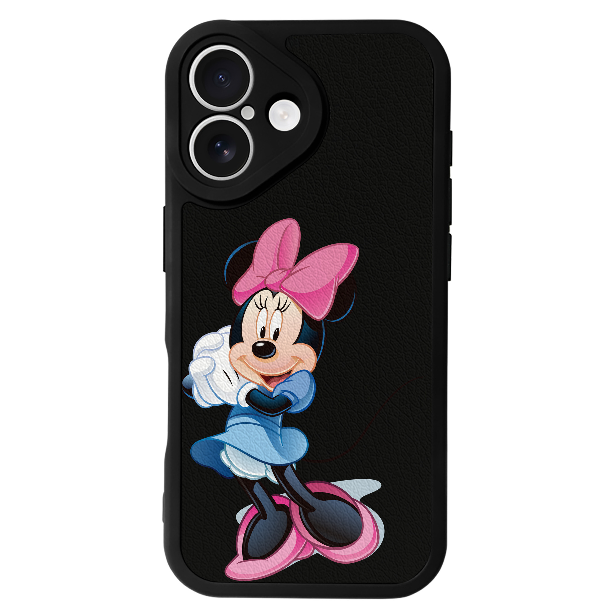 （画像用） ミッキーマウス Mickey Mouse 【iPhone 16シリーズ対応】シリコンスマホケース（レザー調） 材質：シリコン